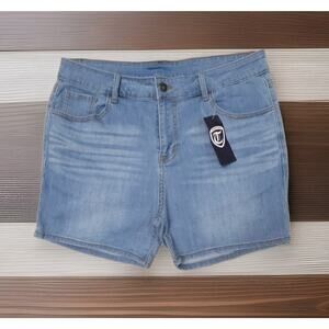 Timoteo Surfside Shorts Mens 36 Blue Denim Mid Rise Stretch Casual 5 Pocket